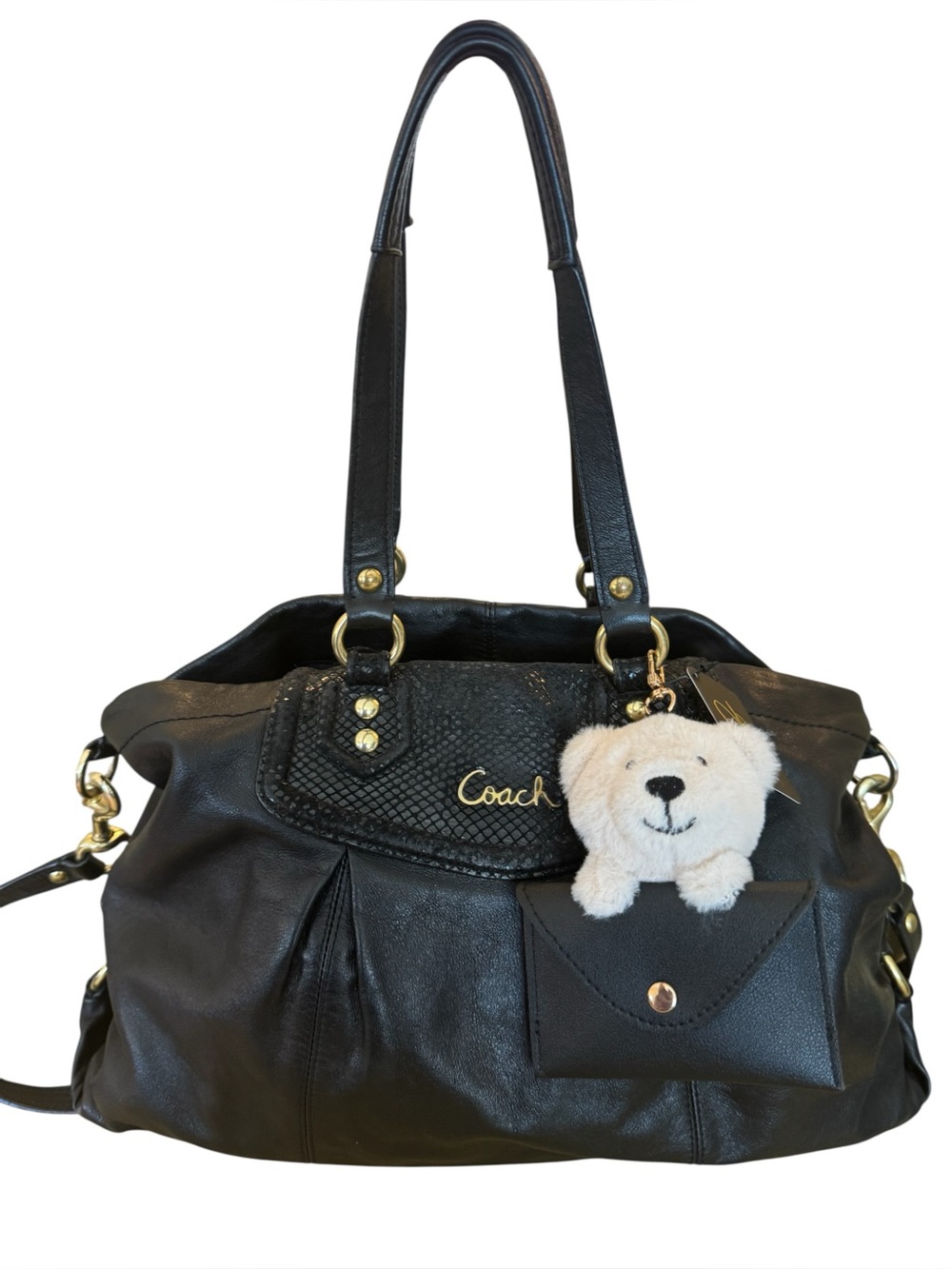 Bear Bag Charm with Pouch NWT